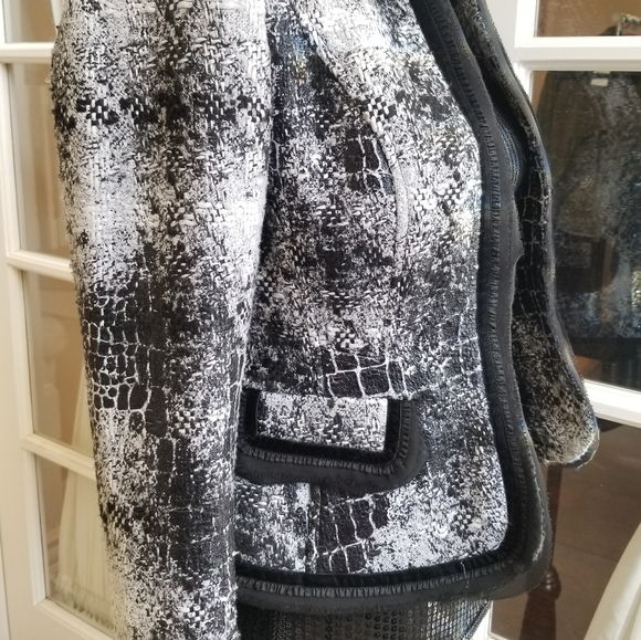 Cache Twill Short Crop Jacket Top Size 0 - Picture 2 of 12